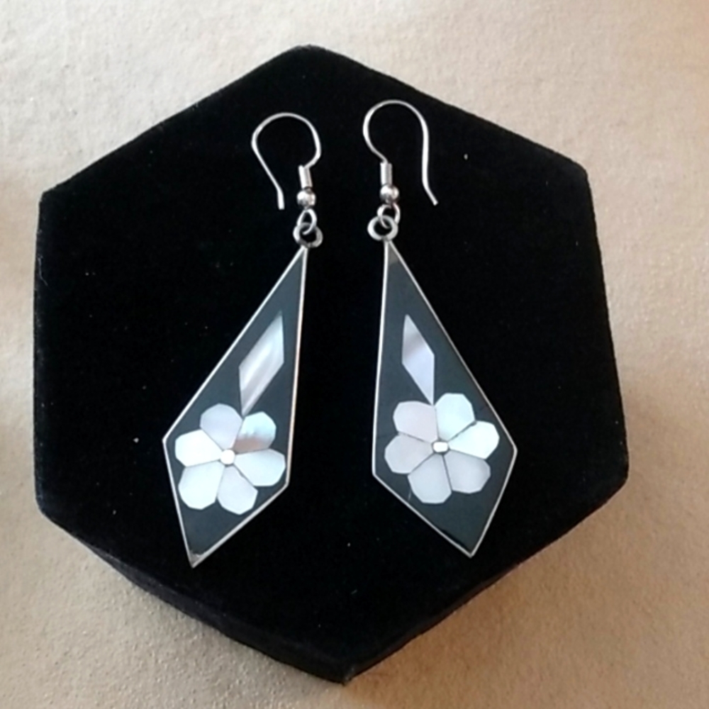 Vintage Alpaca Mexican Earrings